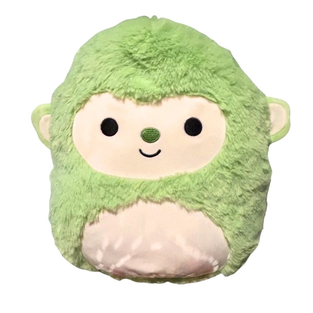 HTF NWT Squishmallows 12” Mills Lime Green Monkey Plush Fuzzamallows Fuzzy